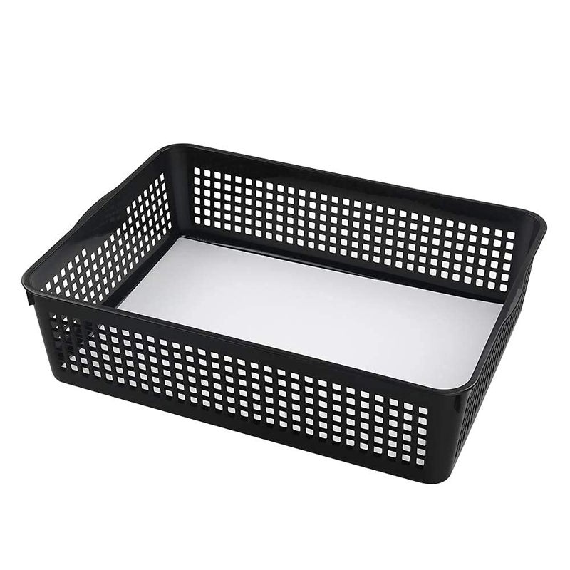 CadineUS 6 Pack Plastic A4 Letter Baskets, Black Office Basket Trays - Image 5